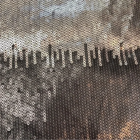 Free People 🖤 Gunmetal Sequined Ombre Backless Oversized Shift Mini Dress, S/XS - Picture 6 of 15